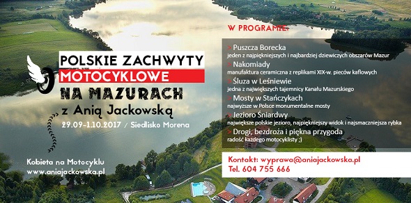 Polskie Zachwyty Motocyklowe na Mazurach z Anną Jackowską