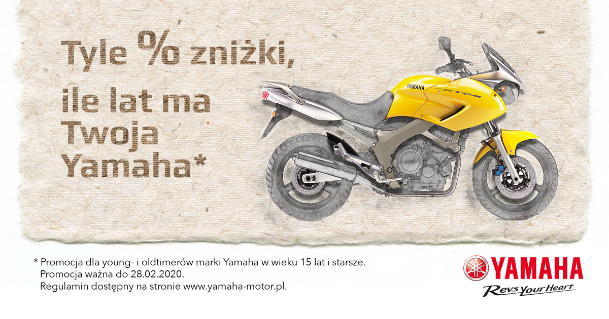 Wraca legendarna promocja „Tyle procent zniżki, ile lat ma Twoja Yamaha”