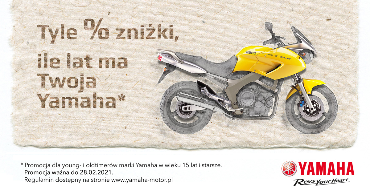 Nowa odsłona promocji „Tyle % zniżki, ile lat ma Twoja Yamaha”!