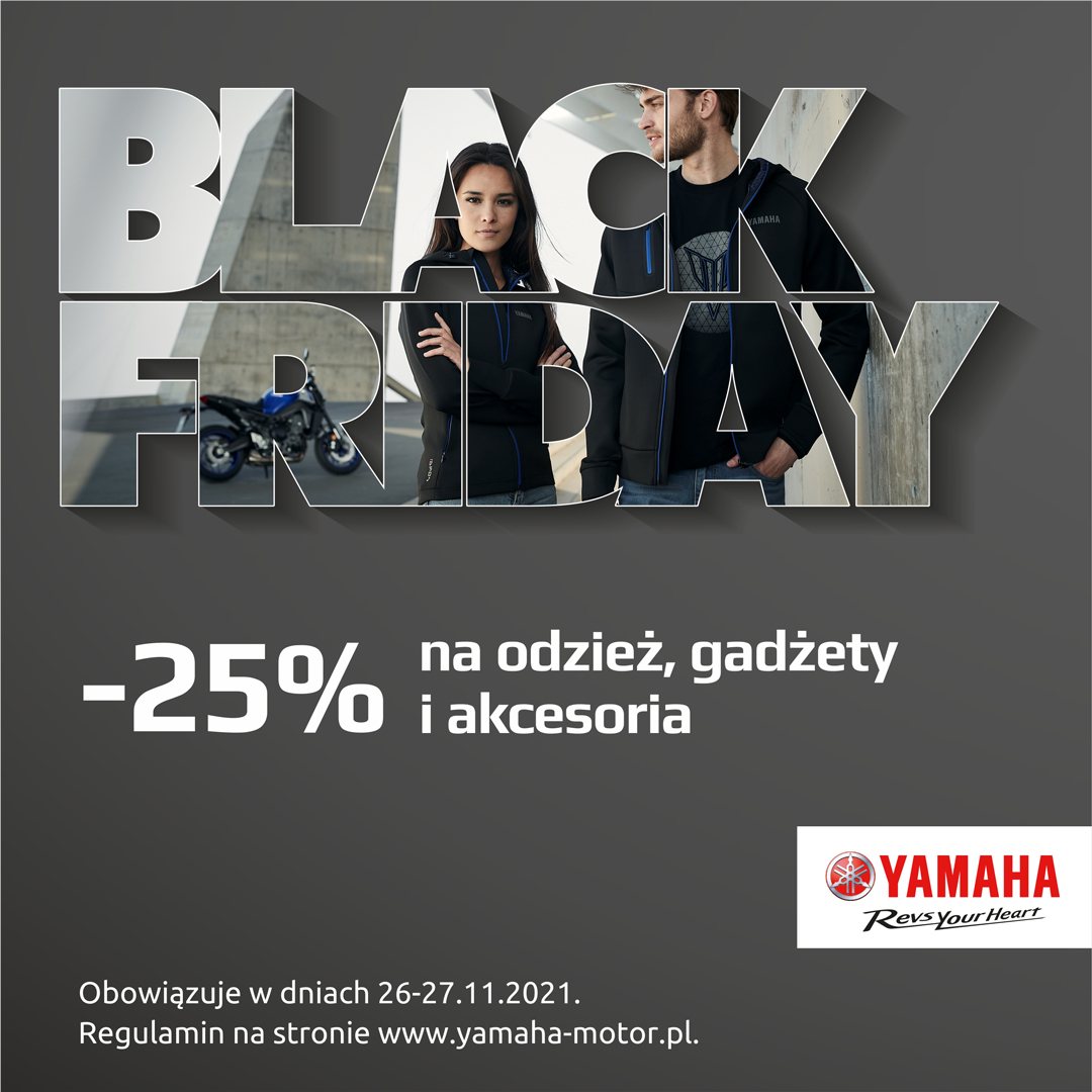 -25 % na odzież i akcesoria Yamaha na Black Friday